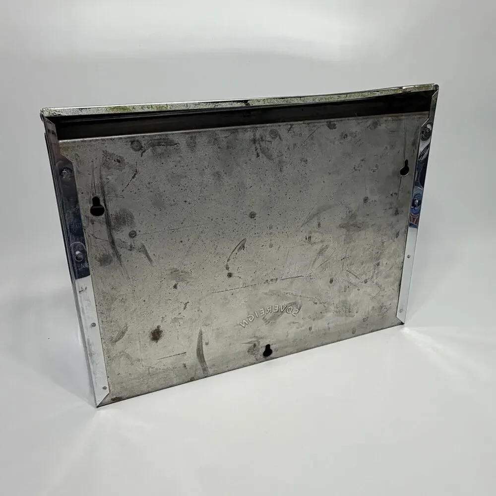 Vtg Chrome Metal Kitchen Wrap Dispenser Foil Wax Paper Towels Sovereign 12.5
